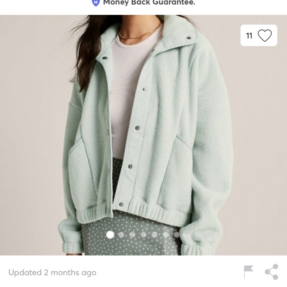 Abercrombie and Finch Polar Fleece Snap Up Jacket